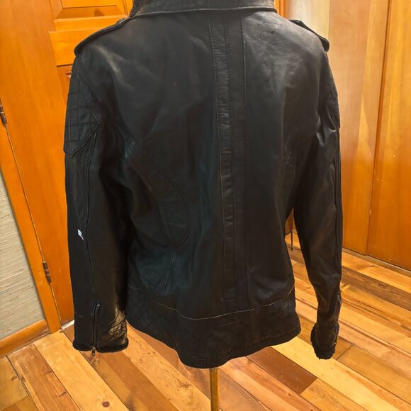 Harley Davidson Distressed Leather Riding Jacket Wms Large - Picture 4 of 7